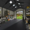 10x16_kick-it_plastic_shed_feature5 Patiowell 10x16ft Kick-it Plastic Storage Shed with Skylight & Windows