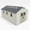 10x16_kick-it_plastic_shed_main Patiowell 10x16ft Kick-it Plastic Storage Shed with Skylight & Windows