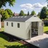 10x16_kick-it_plastic_shed_scene2 Patiowell 10x16ft Kick-it Plastic Storage Shed with Skylight & Windows