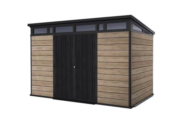 Signature 11x7 Storage Shed - Ashwood Brown