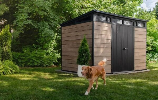 Signature 11x7 Storage Shed - Ashwood Brown