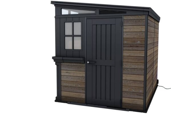 Signature 9x7 Outdoor Bar Shed - Walnut Brown