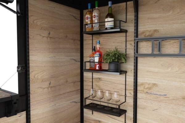 Signature 9x7 Outdoor Bar Shed - Walnut Brown