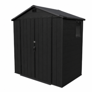 Patiowell 6x4 Plastic Shed with Window (Black)