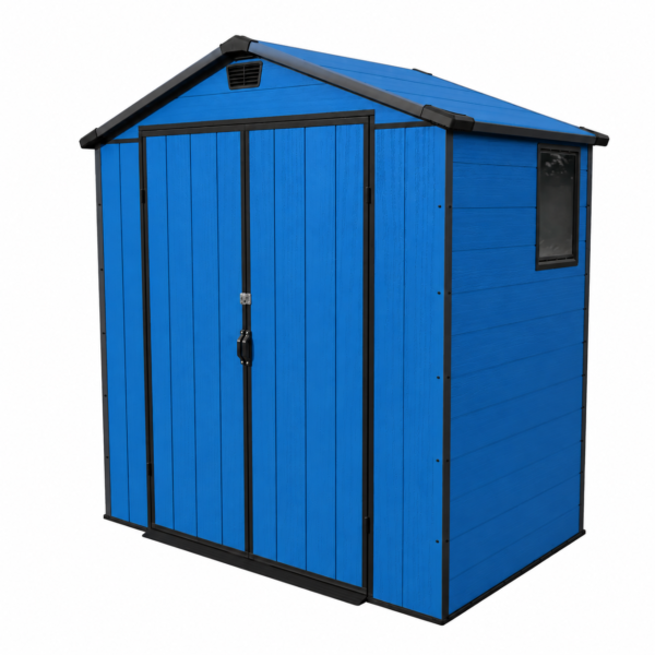 Patiowell 6x4 Plastic Shed with Window (Blue) Patiowell 6x4 Plastic Shed with Window (Blue)