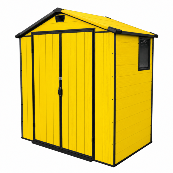 Patiowell 6x4 Plastic Shed with Window (Yellow)