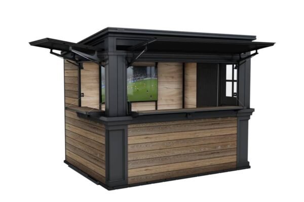 Signature 9x7 Outdoor Bar Shed - Walnut Brown