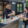 Signature 9x7 Outdoor Bar Shed - Walnut Brown