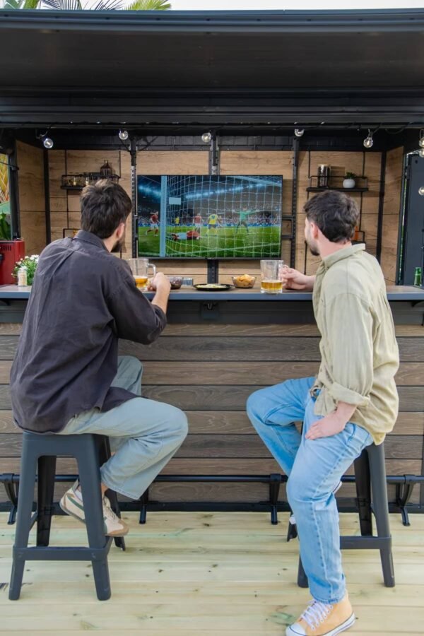 Signature 9x7 Outdoor Bar Shed - Walnut Brown