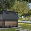 Signature 9x7 Outdoor Bar Shed - Walnut Brown