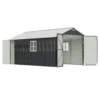 product-12x20-metal-shed-black-white-main-img Patiowell 12x20 ft Metal Shed Outdoor Garage with Double Doors & Windows, Black & White