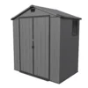 Patiowell 6x4 Plastic Shed with Window (Dark Gray)