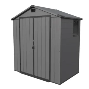 Patiowell 6x4 Plastic Shed with Window (Dark Gray)